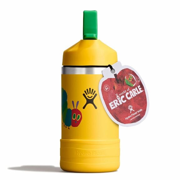 kids-12-oz-bottle-world-of-eric-carletm-m1 le26-w12-1000-kids-12-oz-wide-straw-cap-and-boot-yellow-caterpillar-straight-lid-open-withtag.jpg